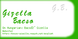 gizella bacso business card